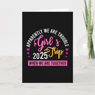 Girl’s Trip 2025 Summer Beach Weekend Vacation Wom Card