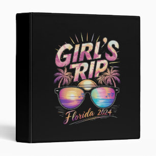 Girl’s Trip Florida 2024 Summer Beach Weekend 3 Ring Binder