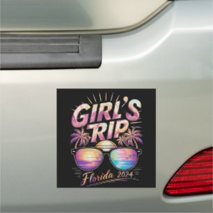 Girl’s Trip Florida 2024 Summer Beach Weekend  Car Magnet