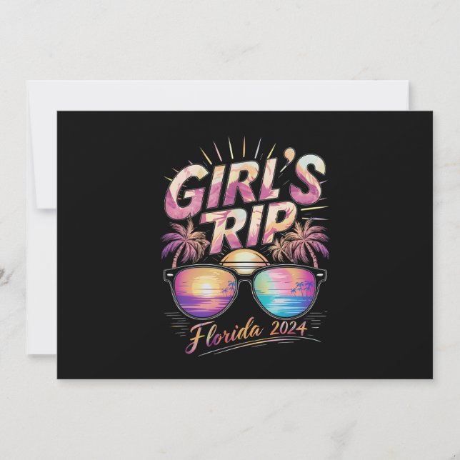 Girl’s Trip Florida 2024 Summer Beach Weekend  Invitation (Front)