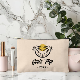 Girl’s Trip Makeup Bachelorette Party Favor Travel Accessory Pouch