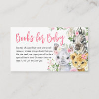 Girl Safari Animals Baby Shower Books for Baby