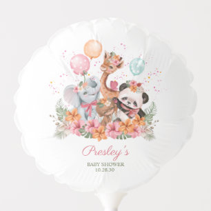Girl Safari Animals Balloon