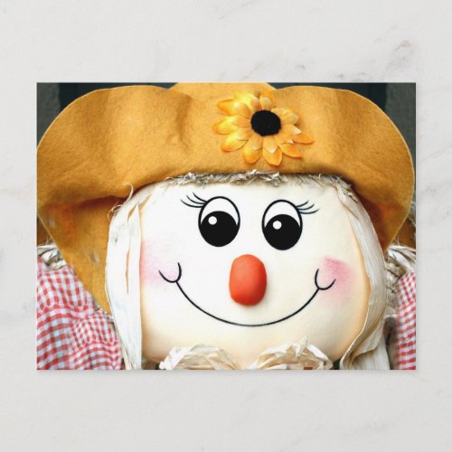 Girl Scarecrow Doll Postcard