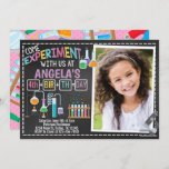 Girl Science Birthday Party Invitation Invite<br><div class="desc">Add a unique touch to your little ones special day with this invitation.</div>
