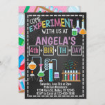 Girl Science Experiment Birthday Party Invitation<br><div class="desc">Add a unique touch to your little ones birthday with this invitation!</div>