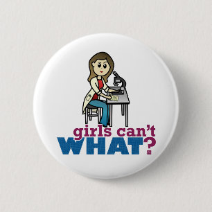 Girl Scientist Button