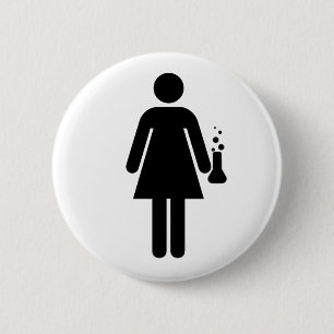 Girl Scientist Button