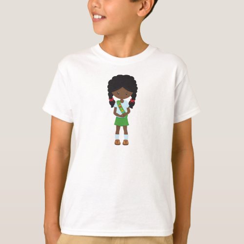 Girl Scout African American Girl Cute Girl T_Shirt