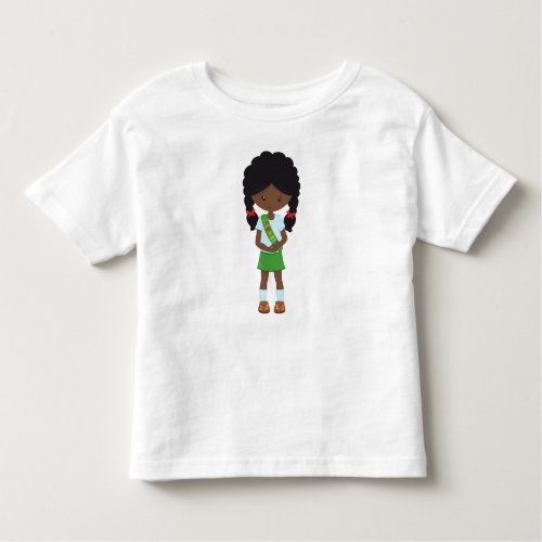Girl Scout African American Girl Cute Girl Toddler T_shirt