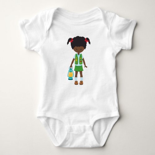 Girl Scout African American Girl Little Girl Baby Bodysuit