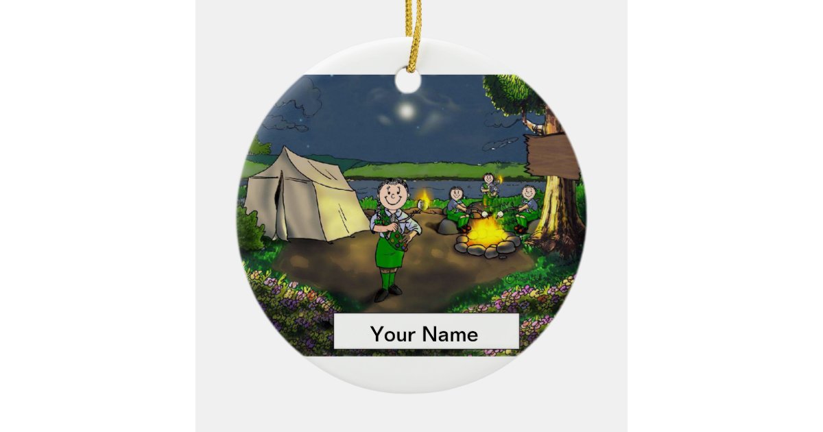 Girl Scout Ceramic Ornament | Zazzle
