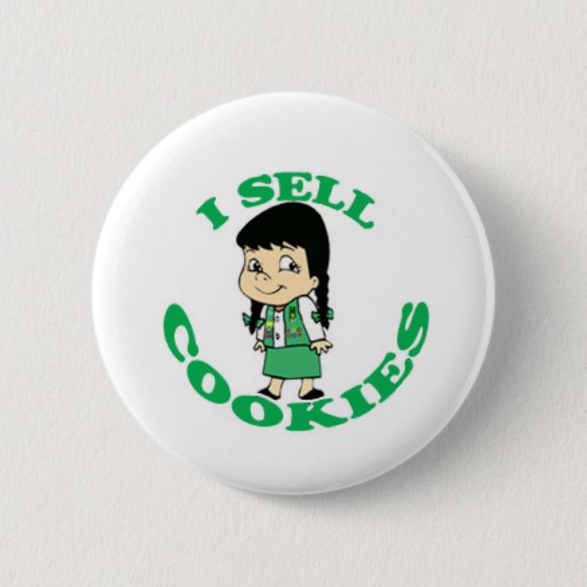 Girl Scout Cookies Pinback Button (Front)