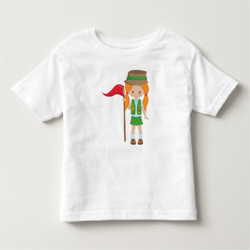 Girl Scout Cute Girl Little Girl Orange Hair Toddler T_shirt