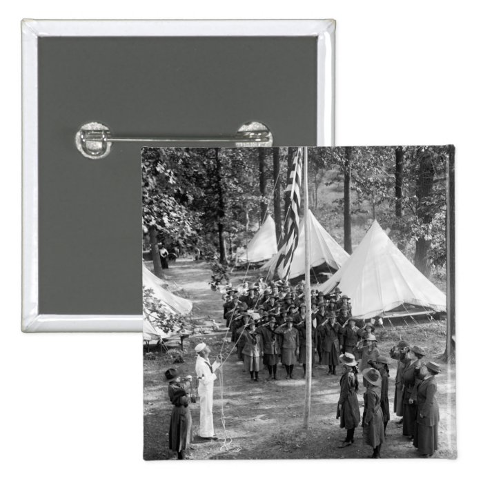 Girl Scout Flag Raising 1919 Pins