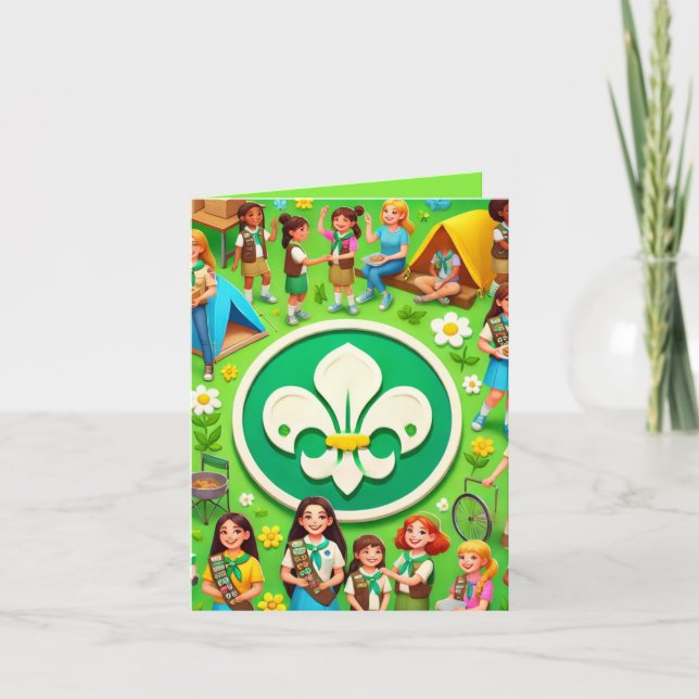 Girl Scout Honor Congratulations on Award Card (Front)