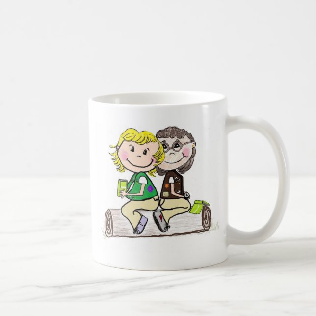 Girl Scout Junior Brownie Outdoors Coffee Mug (Right)