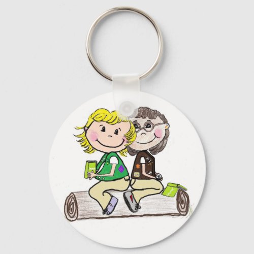 Girl Scout Junior Brownie Outdoors Keychain