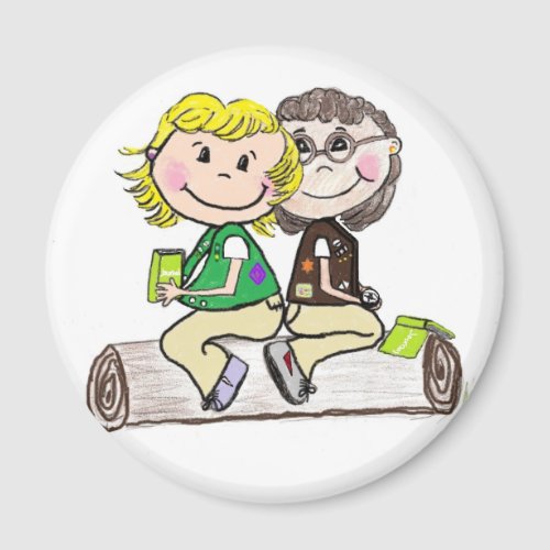 Girl Scout Junior Brownie Outdoors Magnet