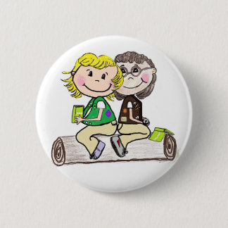 Girl Scout Junior Brownie Outdoors Pinback Button