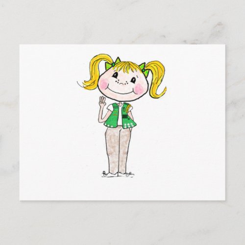 Girl Scout Junior Keeping the Promise Postcard