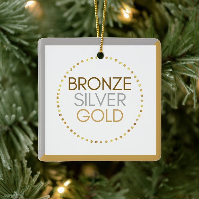 Girl Scout Triple Metal Christmas Ornament  (Tree)