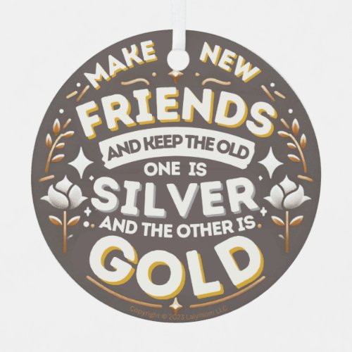 Girl Scouting Make New Friends  Metal Ornament