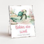 Girl Sea Turtle Baby Shower Babies are Sweet Poster<br><div class="desc">Make your event special with this Under The Sea Baby Shower with our cute and lovely printable Babies are Sweet Sign featuring adorable Sea Turtle Baby Shower theme. Download,  personalize,  and create lasting memories with this perfect touch for your joyous celebration!

BS832</div>