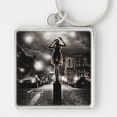 Girl Searching Keychain