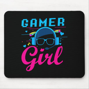 Girl Shirt Video Game Gifts For Women Gaming Gamer Mouse Pad