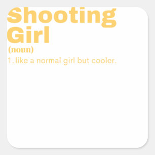 Girl - Shooting Square Sticker