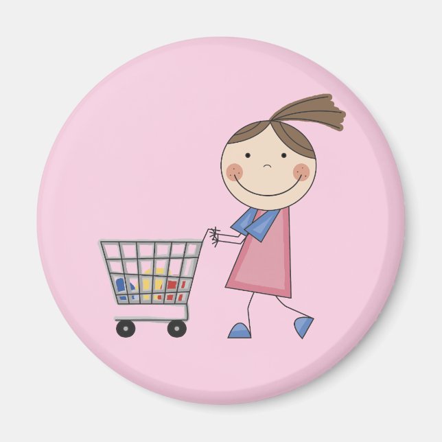 Girl Shopping T-shirts and Gifts Magnet (Front)