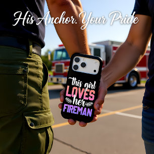 Girl shows love for her firefighter partner iPhone 17 pro max case