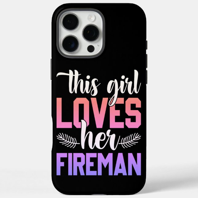 Girl shows love for her firefighter partner Case-Mate iPhone case (Back)