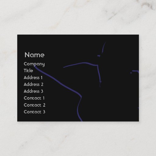 Customizable Girl silhouette - Chubby Business Cards