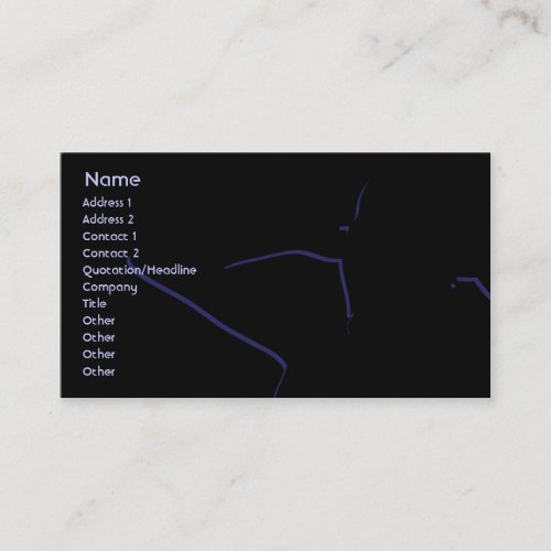 Girl silhouette in blue - Business Business Cards