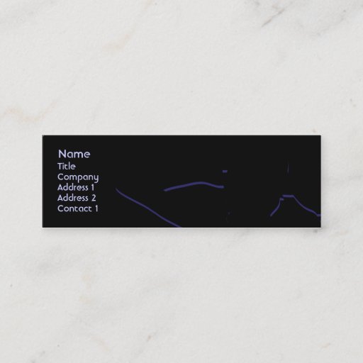 Customizable Girl silhouette in blue - Skinny Business Card Templates