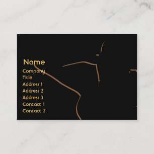 Girl silhouette in brown - Chubby Business Card