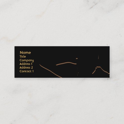 Girl silhouette in brown - Skinny Business Card Templates