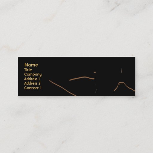 Customizable Girl silhouette in brown - Skinny Business Card Templates