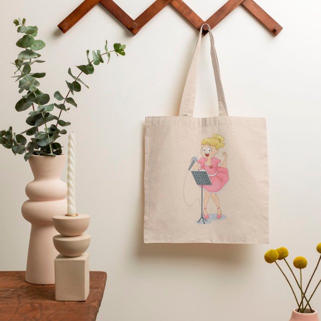 Girl Singing Tote Bag (Creator Uploaded)