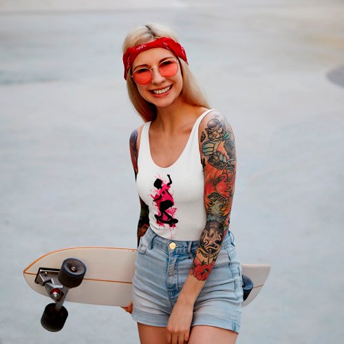 Girl Skate Board T_Shirt
