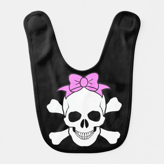 GIRL SKULL AND CROSSBONES BIB (Front)