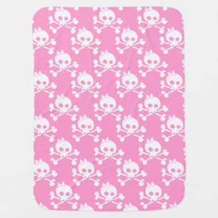 Girl Skull And Crossbones Pattern Baby Blanket