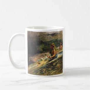 Girl Sliding Down Water Fall - John LaFarge Mug