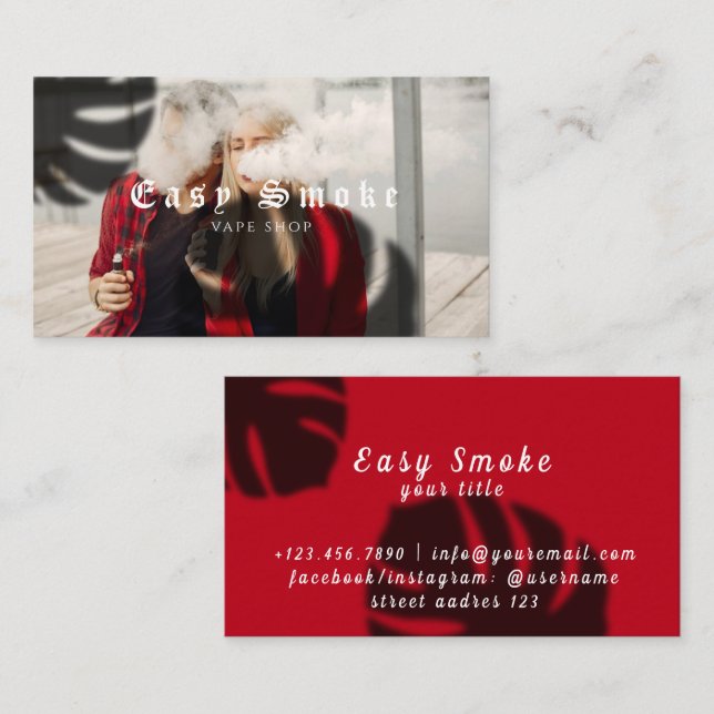 Girl Smoke Vape Shop Business Card (Front/Back)