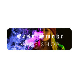 Girl Smoke Vape Shop Business Label