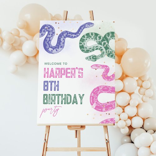 Girl Snake Party Welcome Sign