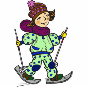 Girl Snow Skiing 2 Cutout