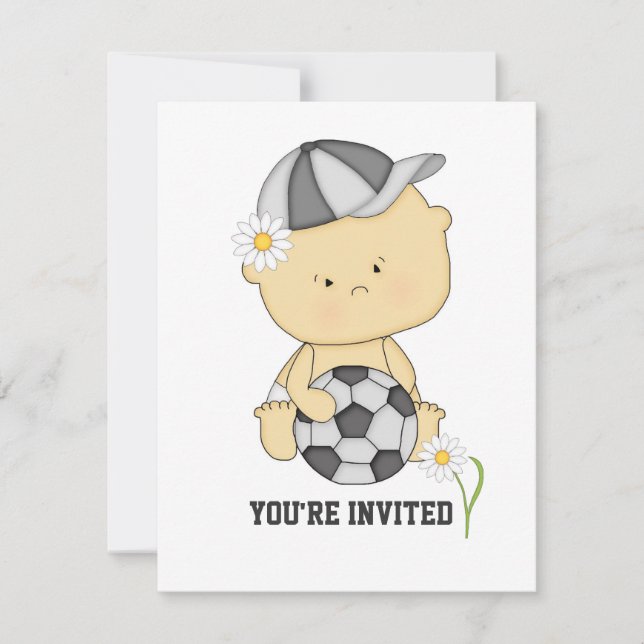 Girl Soccer Baby Shower Invitation (Front)